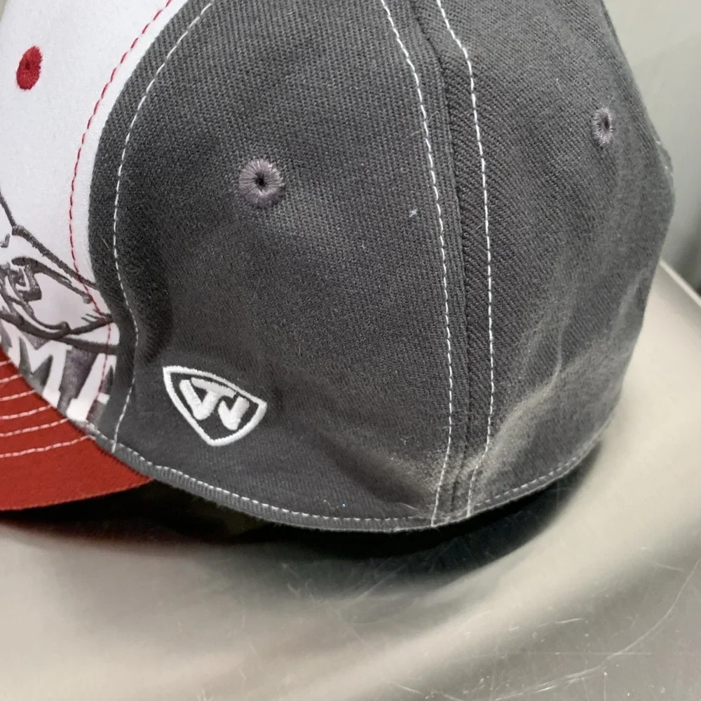 Vtg Rare‎ Top Of The World Alabama Crimson Tide Elephant Logo cap Gray Flex Fit